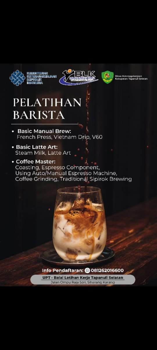 PELATIHAN BARISTA - UPT BLK TAPANULI SELATAN