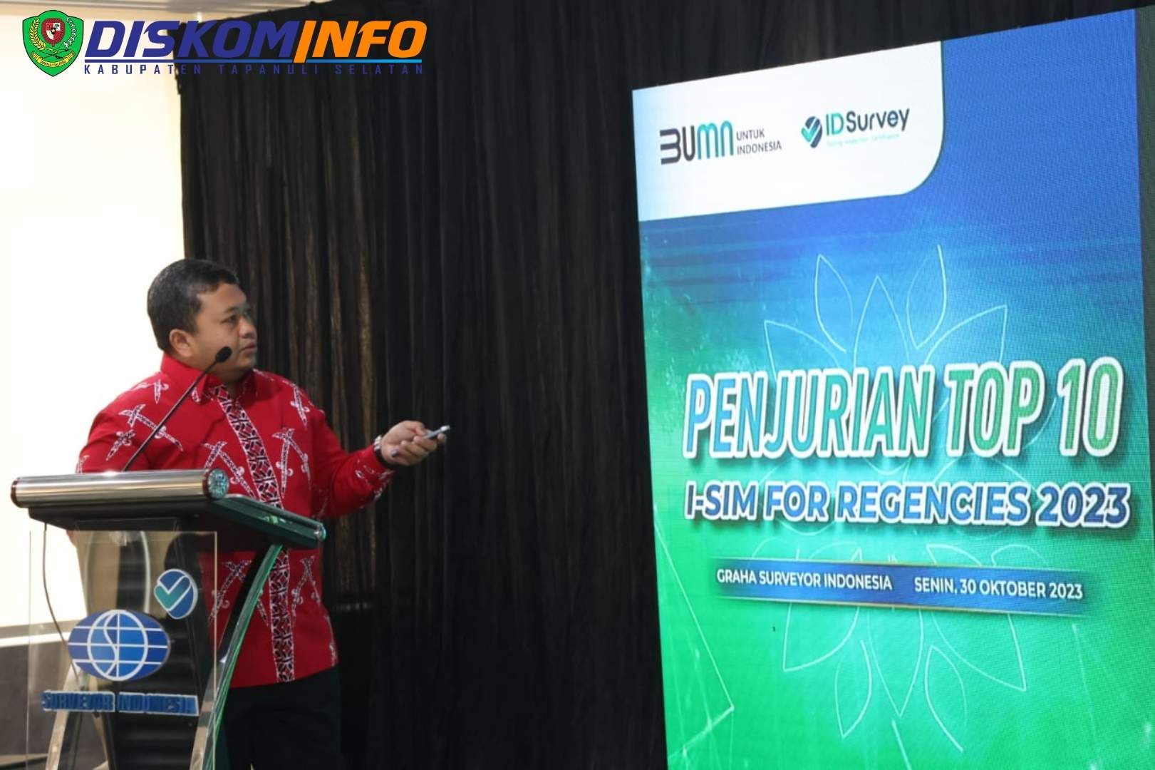 Kabupaten Tapsel Masuk Top 10  Nasional I-SIM SDG's