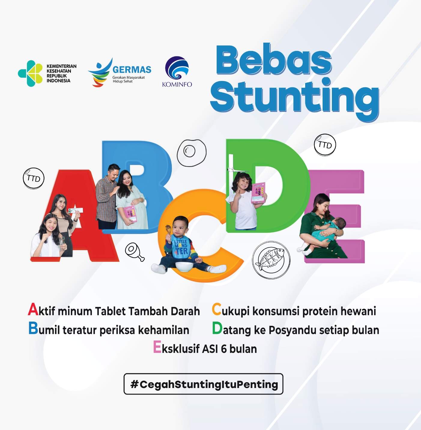 Hey Healthies !!  Ayo Bebas Stunting dengan ABCDE !