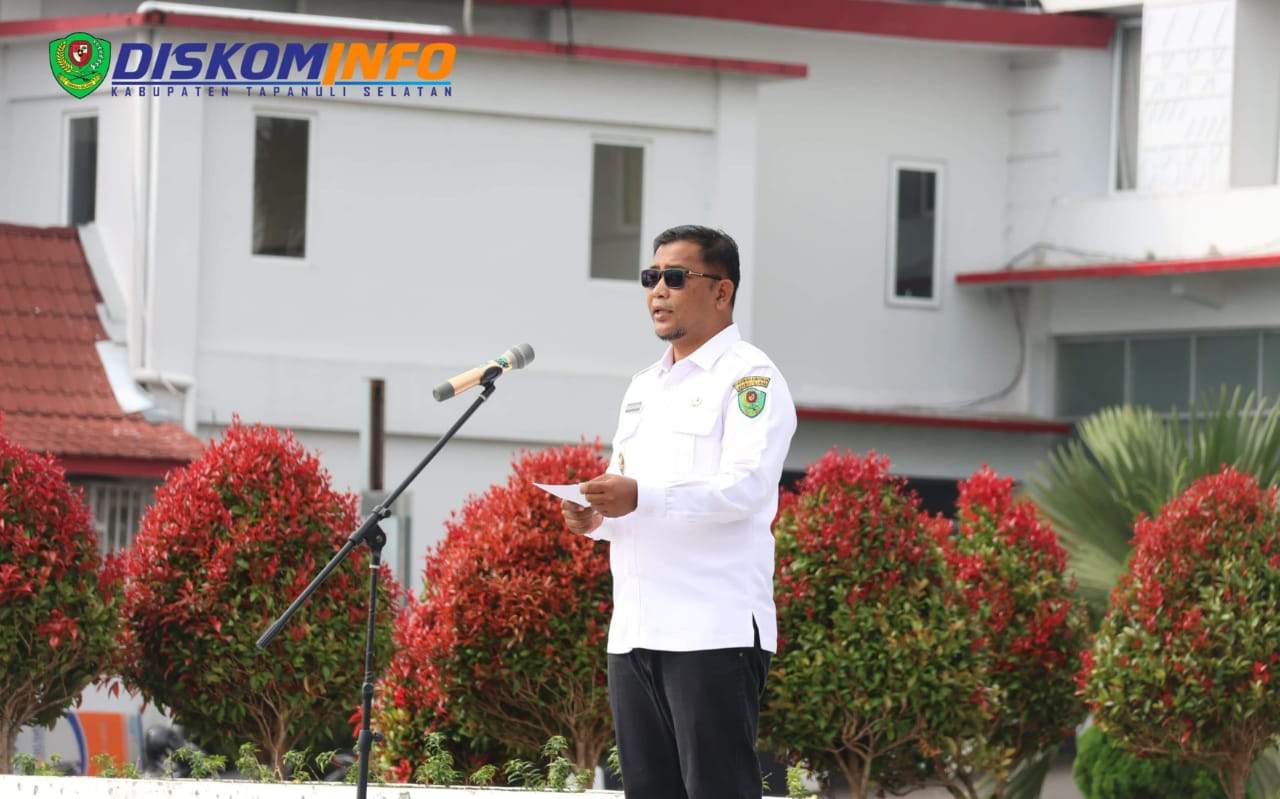 Hari Pertama Bertugas, Plt. Bupati Tapsel Pimpin Apel Pagi Gabungan