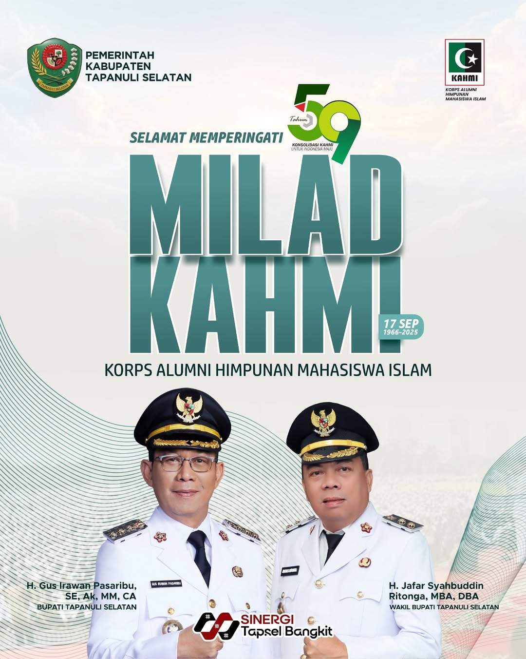 “Selamat Memperingati Milad KAHMI (Korps Alumni Himpunan Mahasiswa Islam Ke 59”