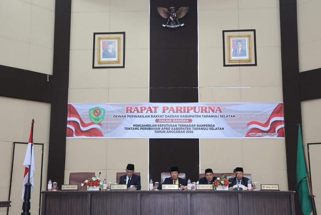 Perubahan APBD 2025 Disetujui DPRD, Bupati Tapsel Minta Program Prioritas Segera Dijalankan