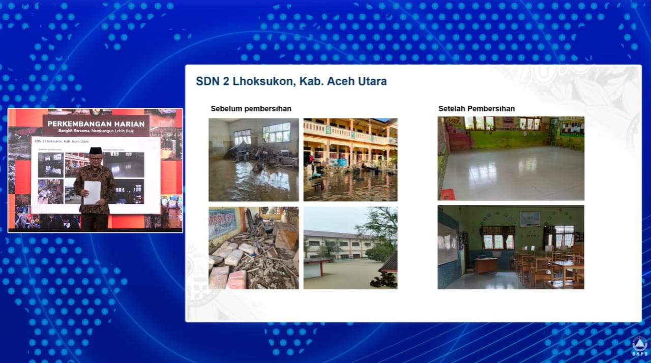 85 Persen Sekolah Terdampak Banjir di Sumatra Kembali Beroperasi